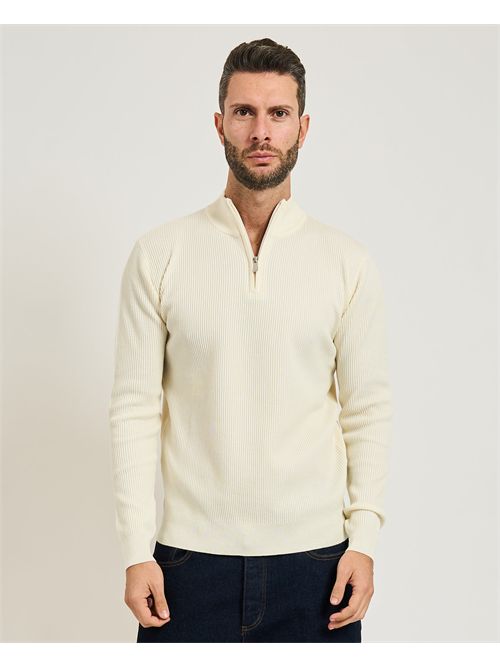 Maglione uomo Gazzarrini a mezzazip GAZZARRINI | MI561GROFF WHITE